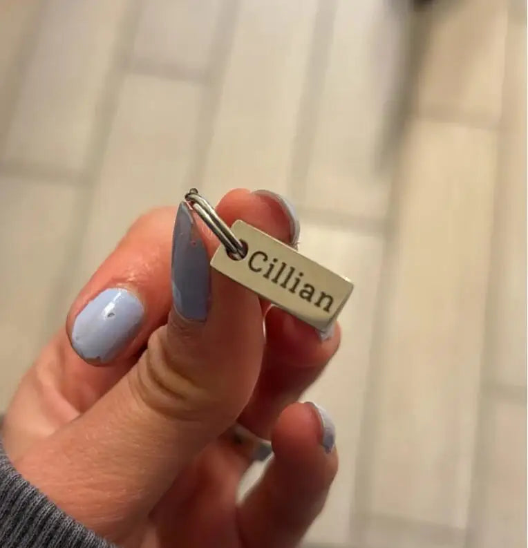 Tiny Cat Tag Mini Dog Name ID Small Hanging Custom Rectangle – 4 Colors