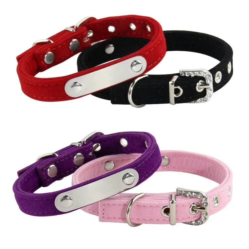 Personalized Cat Collar Soft Velvet Puppy - ProPawPet.com
