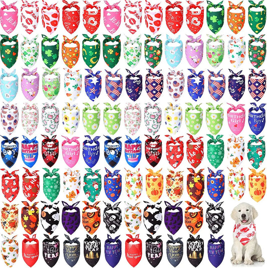 30/50/100Pcs Dog Scarf Bibs Triangle For - ProPawPet.com