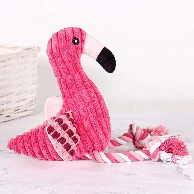 Plush Flamingo Pet Squeaky Toys for Small - ProPawPet.com