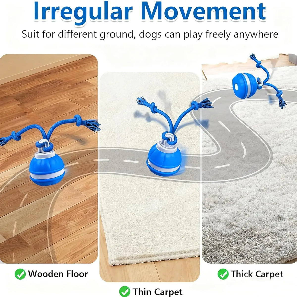 Interactive Dog Toy Ball with Rope - ProPawPet.com