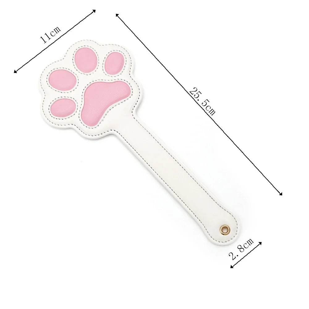 25.5cm PU Leather Cat S Paw Paddle, Riding Crop – 2 Colors