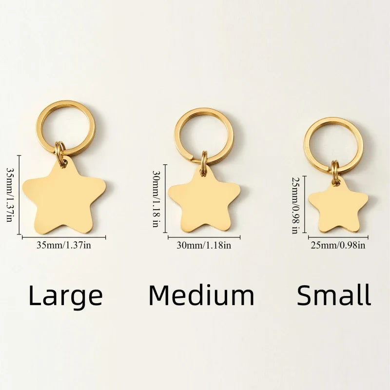 Personalized Star Pet ID Tag, Engraving - ProPawPet.com