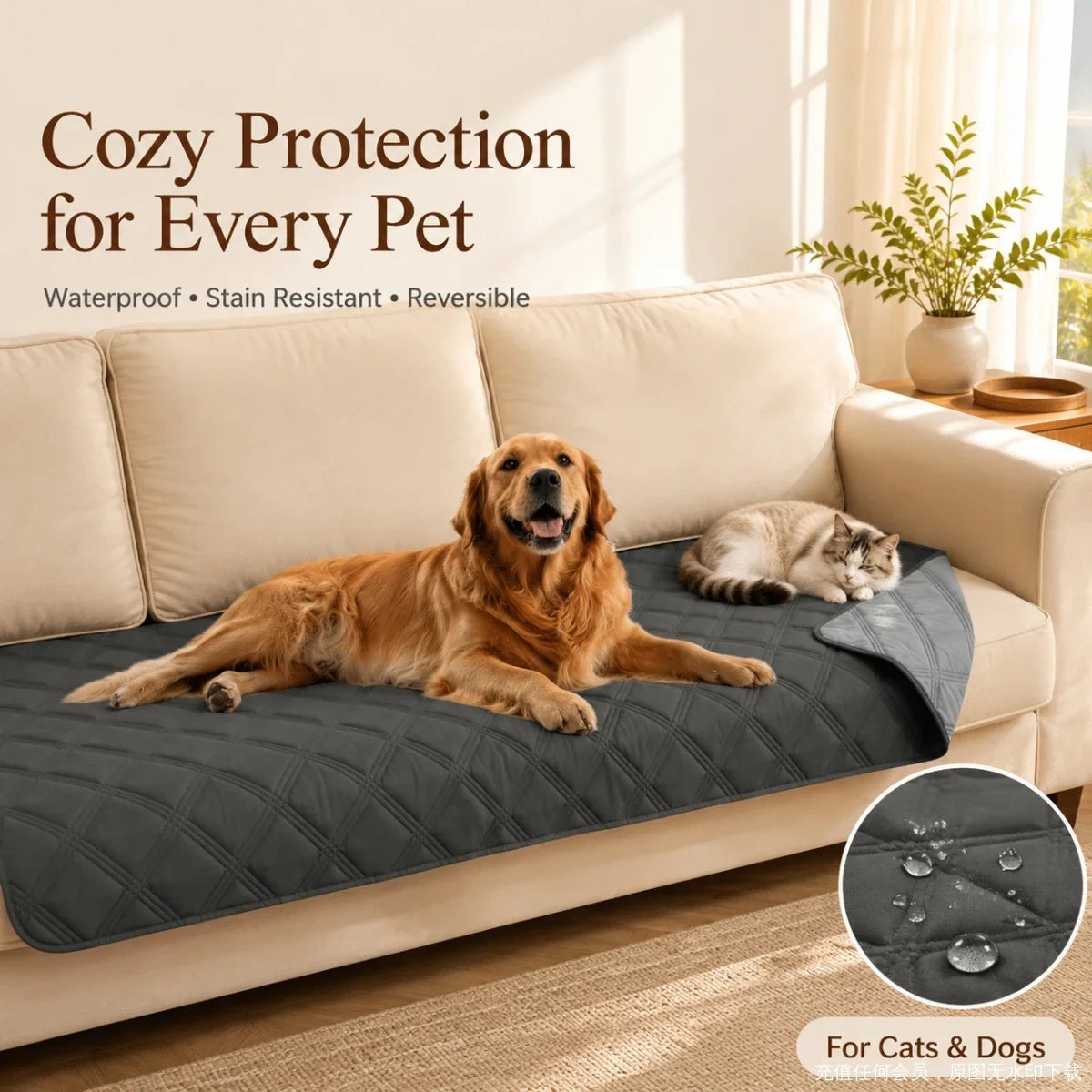 Reversible Waterproof Dog Bed Cover & Pet - ProPawPet.com