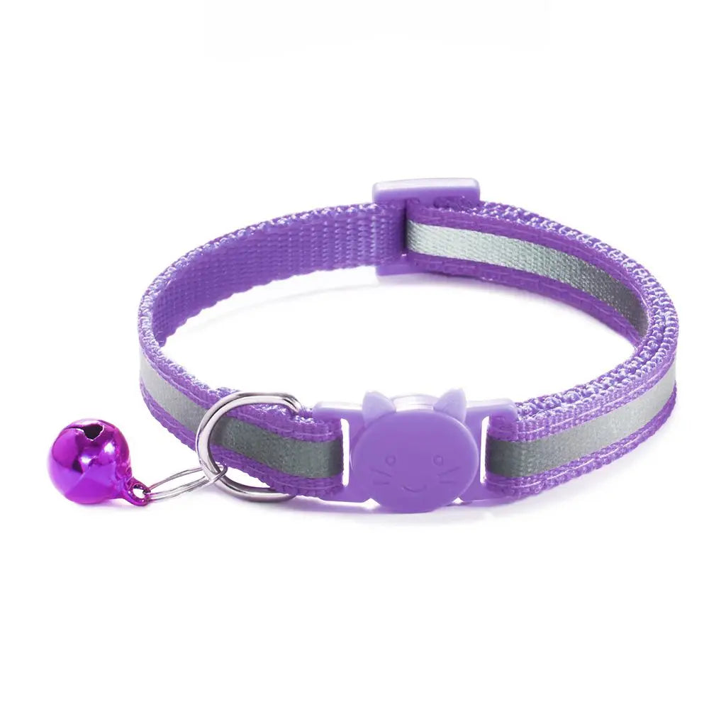 Options Cute Adjustable Size with Bells Cat Head Pattern Nylon – Cat Supplies