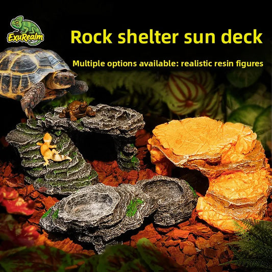 Resin Reptile Hideout – Rock Basking - ProPawPet.com