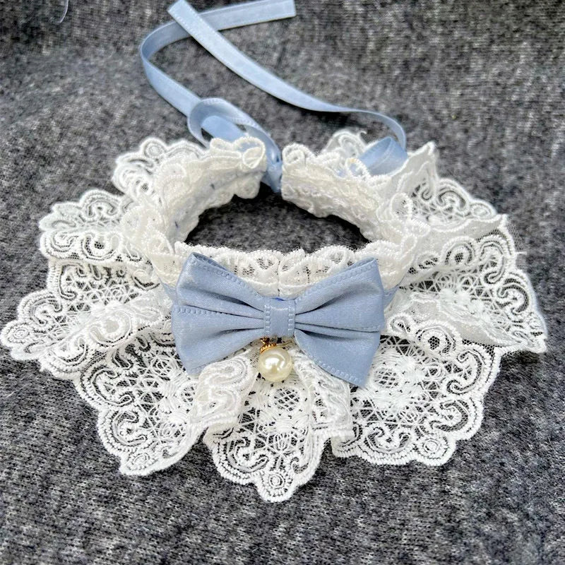 Pearl Dog Collar Jewelled Silk Wedding Cat - ProPawPet.com