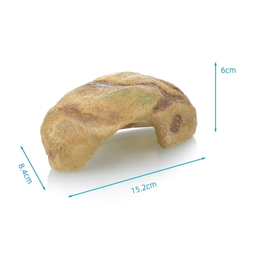 Resin Reptile Pet Rock Hide Cave – 9 Colors