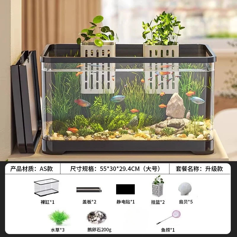 All-in-one Aquarium Filter Oxygen System Small Living Room – 27 Colors