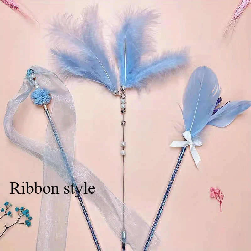 Cat Toy Feather Stick with Bell Interactive Funny – Cat Toys & Play