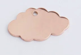 Personalized Cute Cloud Shaped Tiny Metal Pet ID Tag