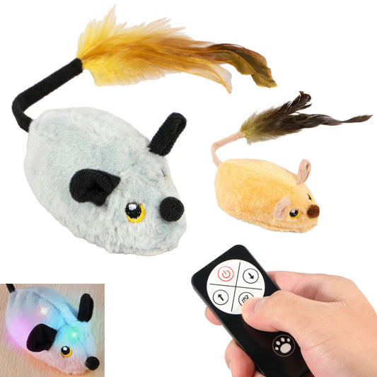 Cat Mouse Interactive Plush Toys LED Glow - ProPawPet.com