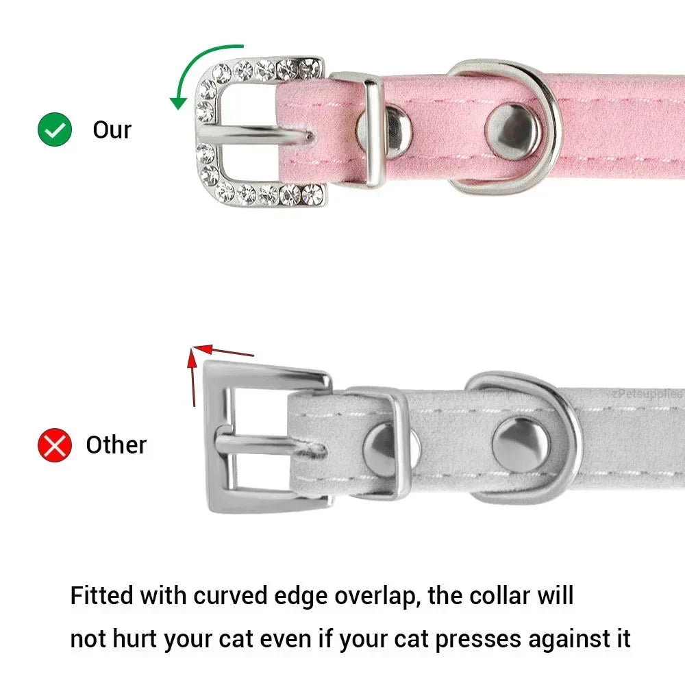 Personalized Cat Collar Soft Velvet Puppy - ProPawPet.com