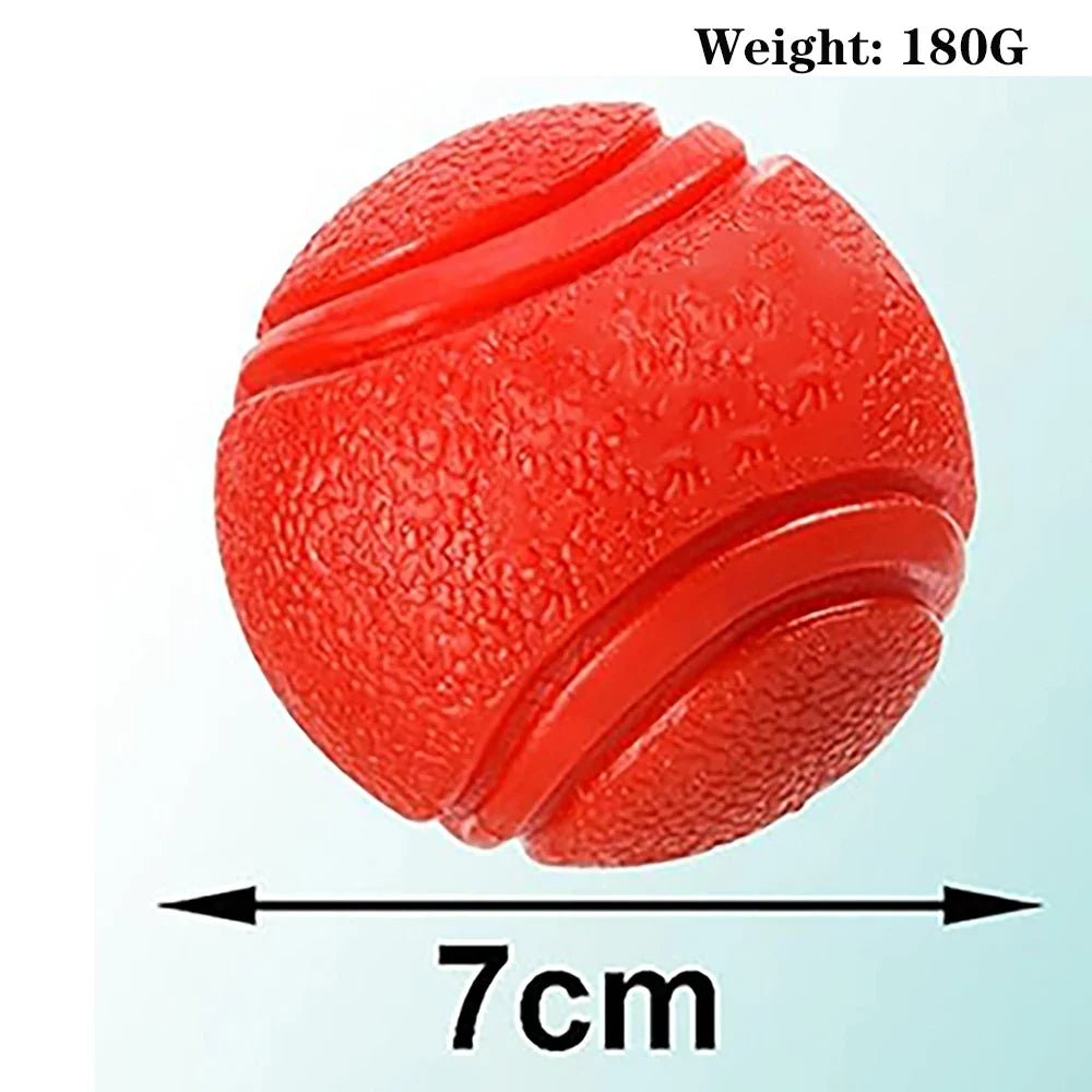 Rubber Pet Solid Elastic Toy Ball – 6 Colors