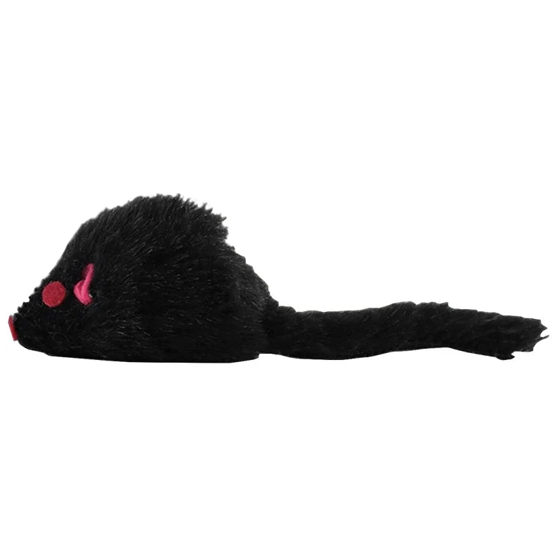 Rattle Mouse Toy for Pet Soft Plush Play Catch Kitten, Interactive