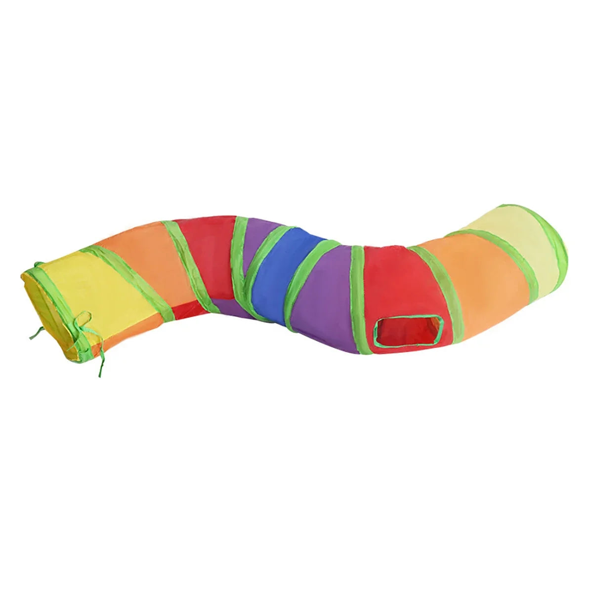 Interactive Collapsible Cat Rainbow Tunnel – 16 Colors