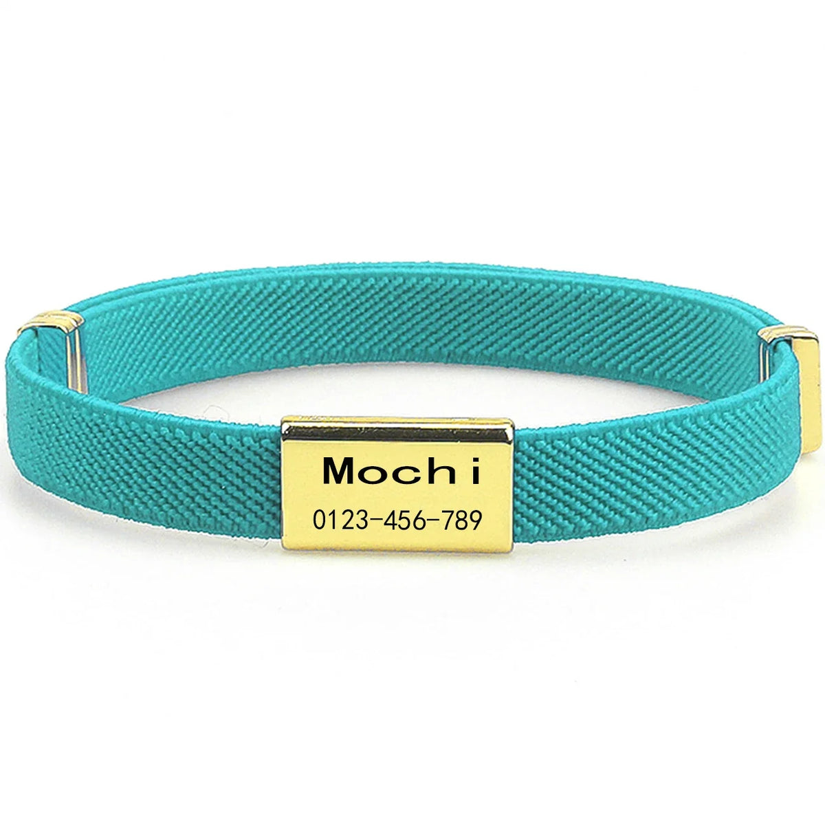 Customizable Cat Collar with Engraved Name Tag, Adjustable