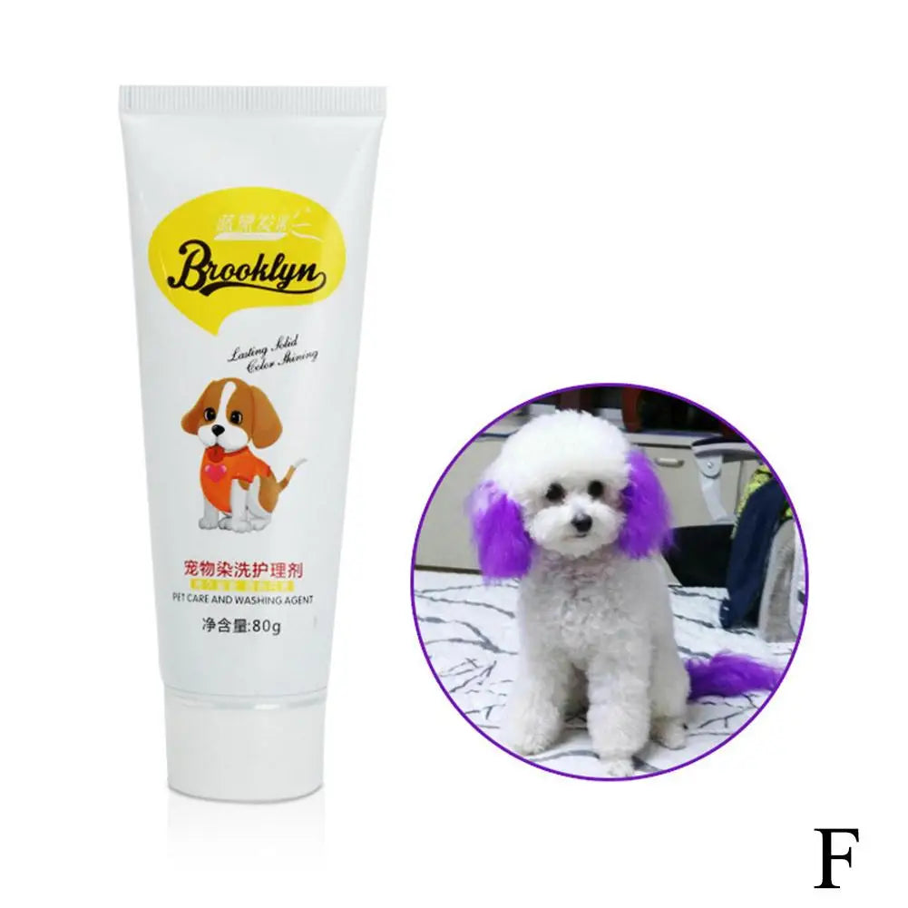 Pet Dye Agent Semi Permanent Cream Colorful Dog Hair Bright – Dog Supplies