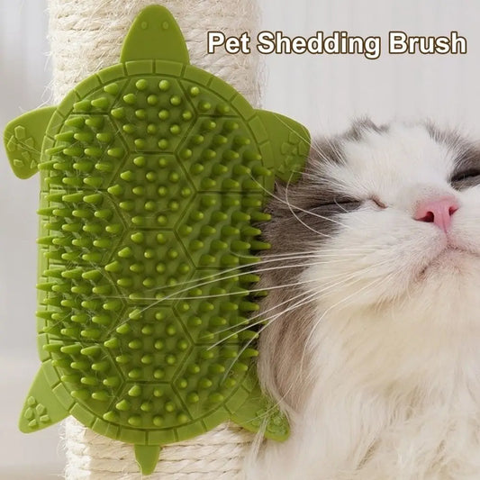 Silicone Cat Deshedding Brush Turtle Design - ProPawPet.com