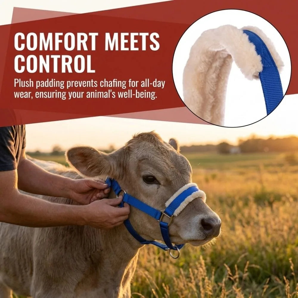 Plush Nylon Cow Halter Adjustable with Long - ProPawPet.com