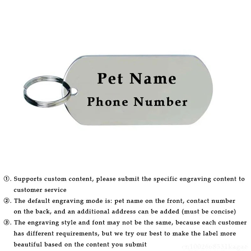 Personalized Dog Nameplate Cat Name ID Tags - ProPawPet.com