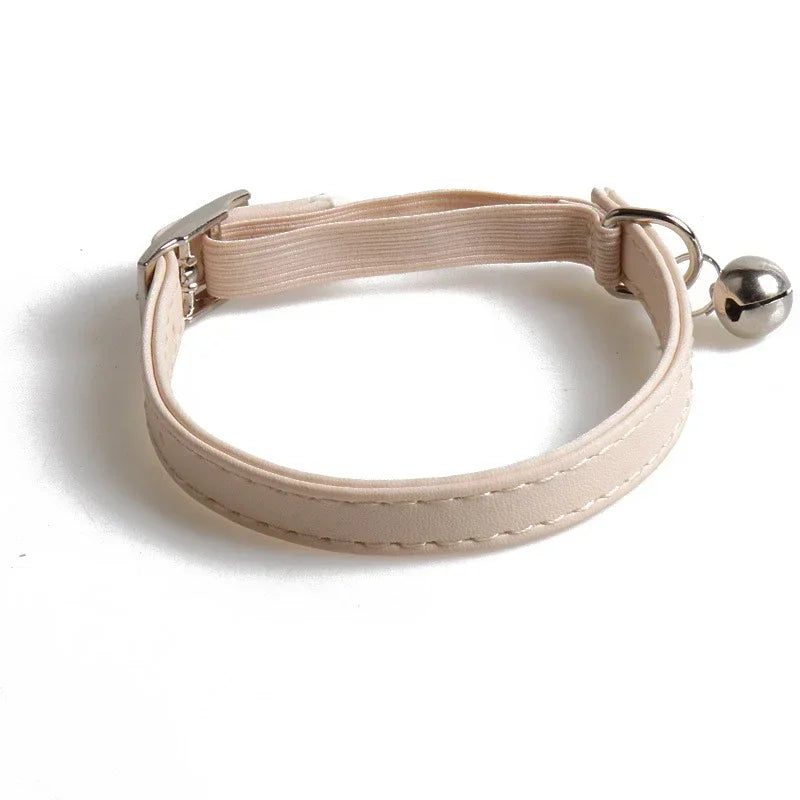 Macaron Color Cute Cat Collar, Elastic Webbing Collar