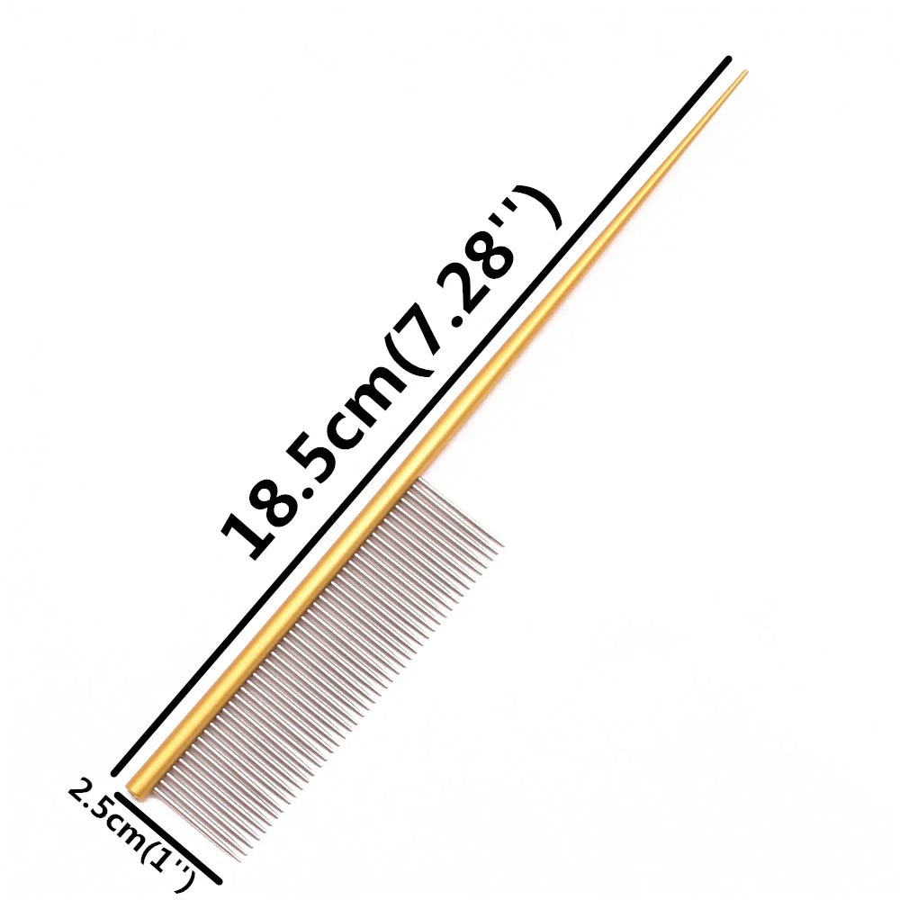 Puppy Grooming Comb Aluminum Handle Pink - ProPawPet.com
