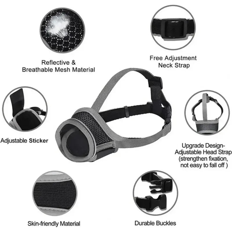 Breathable Adjustable Dog Muzzle - Soft - ProPawPet.com
