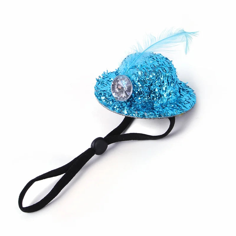 Mini Witch Hat for Small Animals Adjustable Pet Headgear – 7 Colors