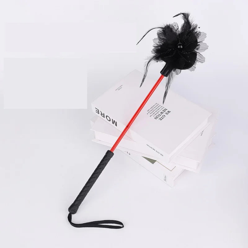 Lace Flower Feather Paddle Horse Riding Crop - ProPawPet.com
