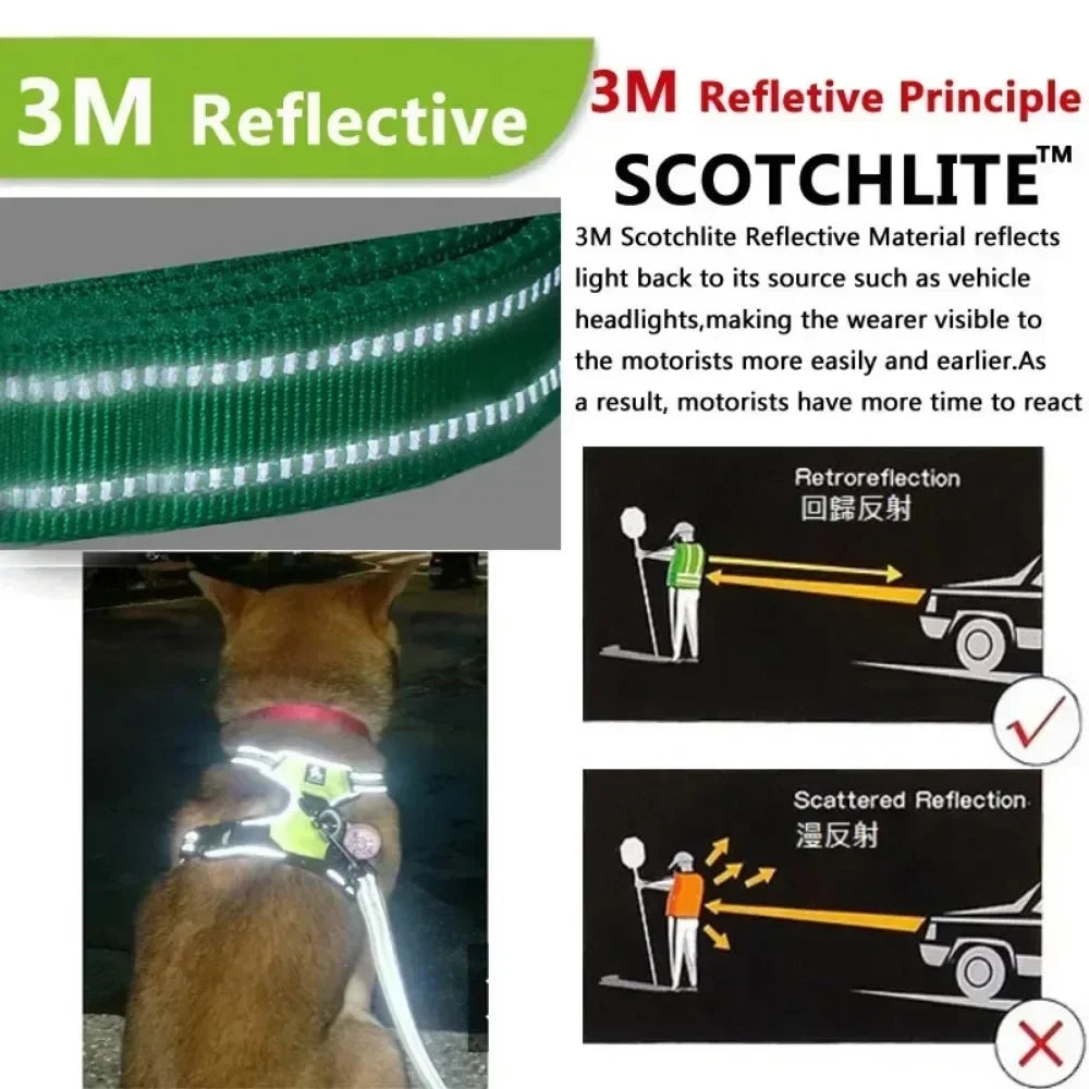 Reflective Adjustable Breathable Vest Chest - ProPawPet.com