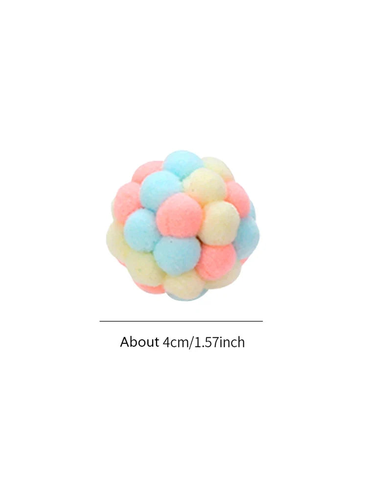 Cat toys Colorful handmade bell ball Elastic - ProPawPet.com