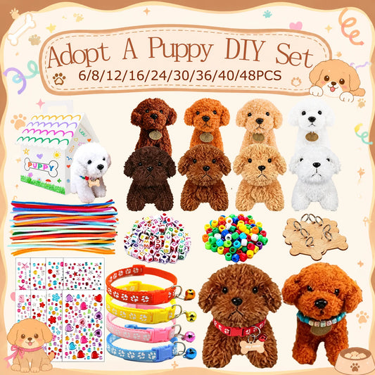 6-48Set DIY Adopt a Puppy Party Favors Teddy - ProPawPet.com