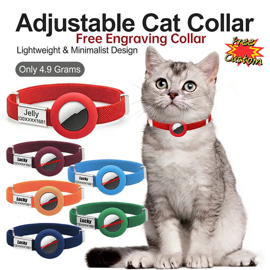 Fashion AirTag Cat Collar Elastic Customized - ProPawPet.com