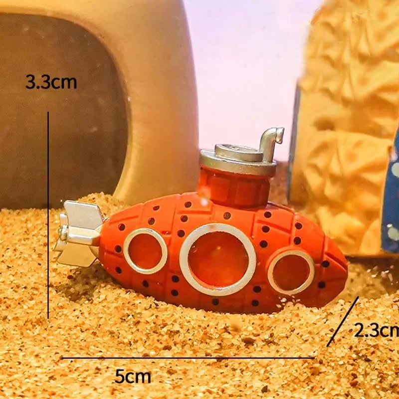 Resin Submarine Ornaments Aquarium Fish Tank – 6 Colors