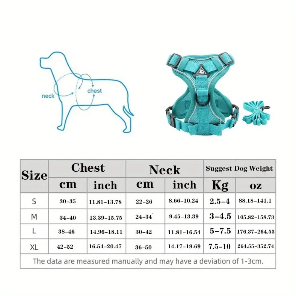 No Pull Dog Harness and Leash Set Adjustable - ProPawPet.com