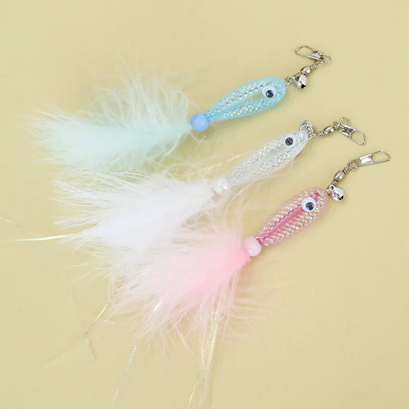 2/3pcs Random Color Cat Teaser Wand with - ProPawPet.com