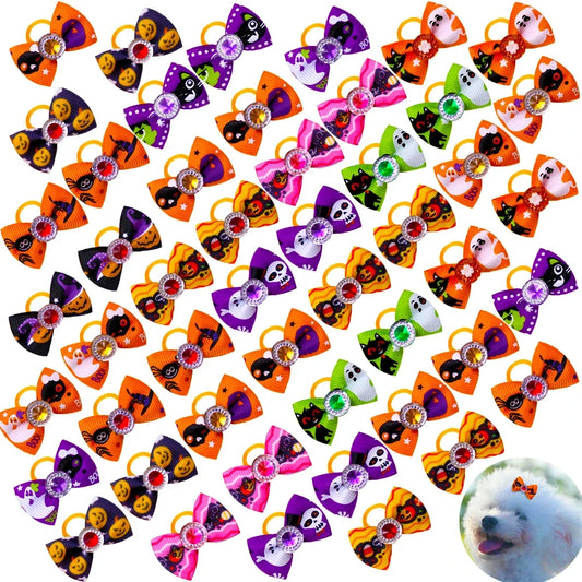 10/20/30PCS Dog Bows With Rubber Bands - ProPawPet.com