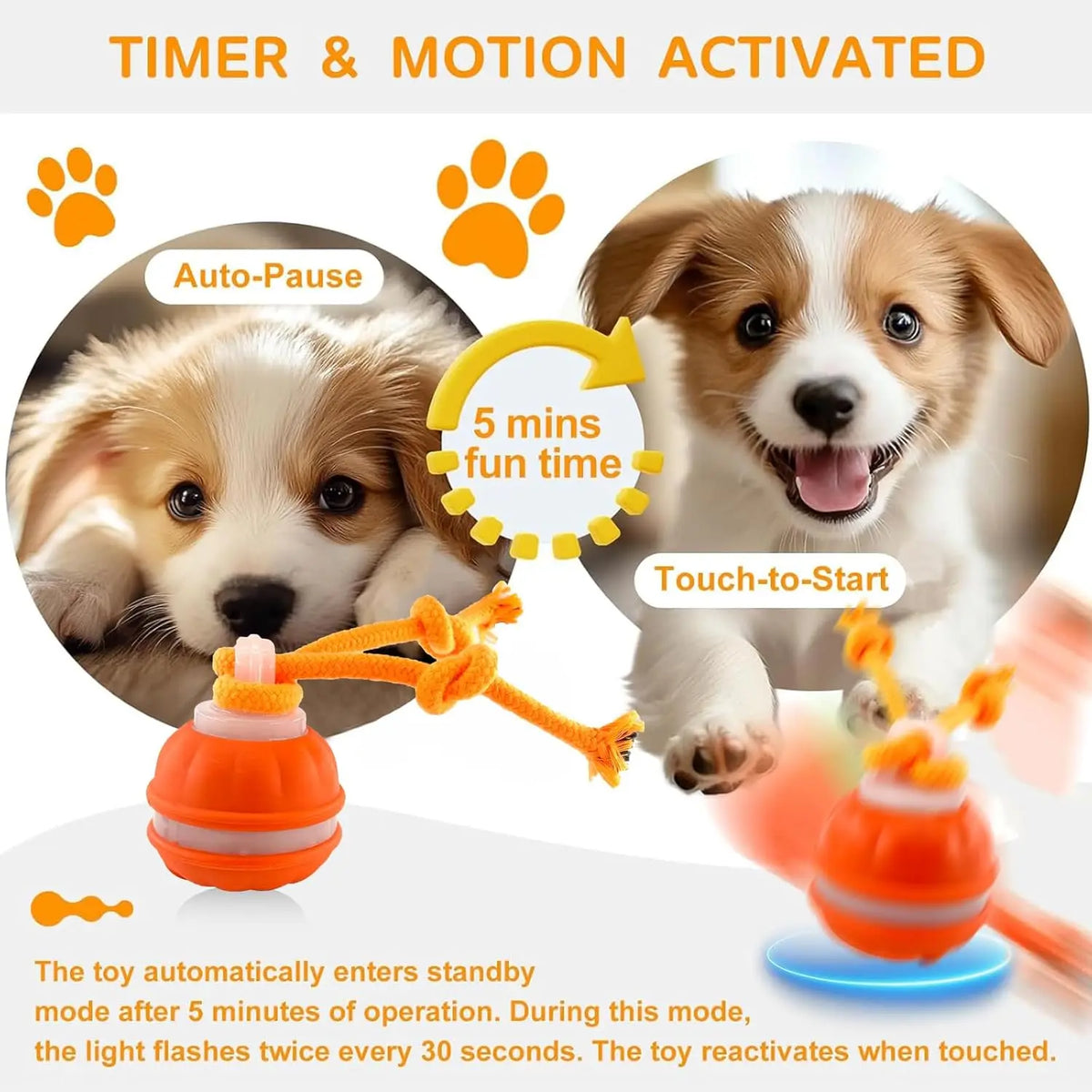 Interactive Dog Toy Ball with Rope - ProPawPet.com