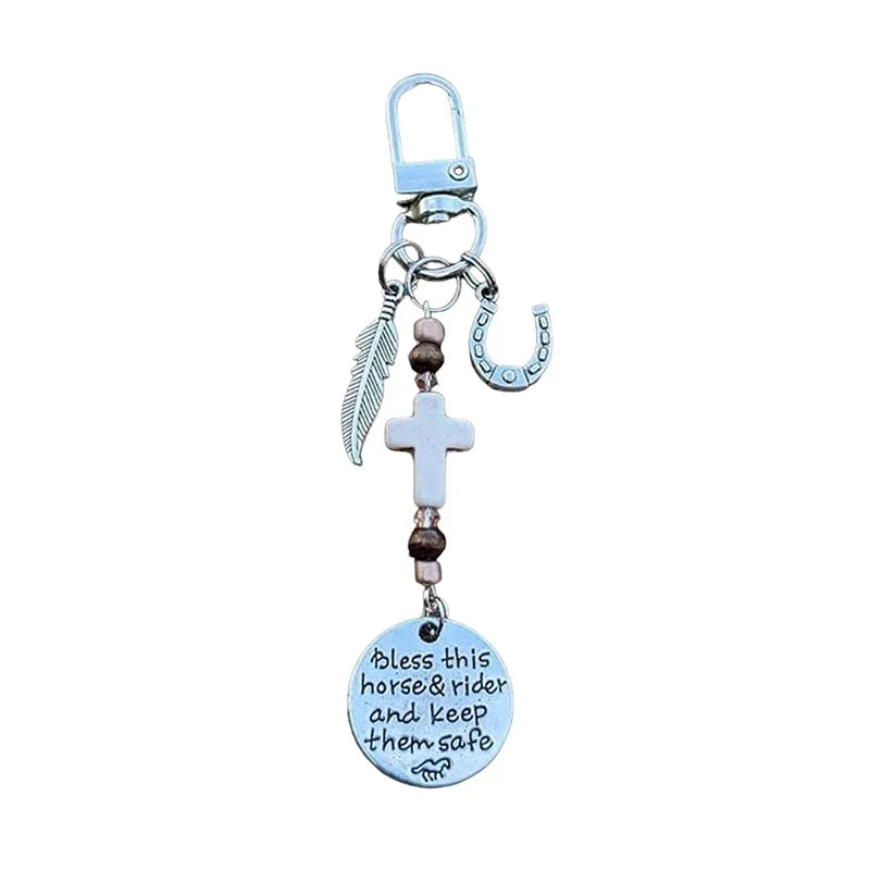 Horse Saddle and Bridle Charm Clip Bless This – 6 Colors