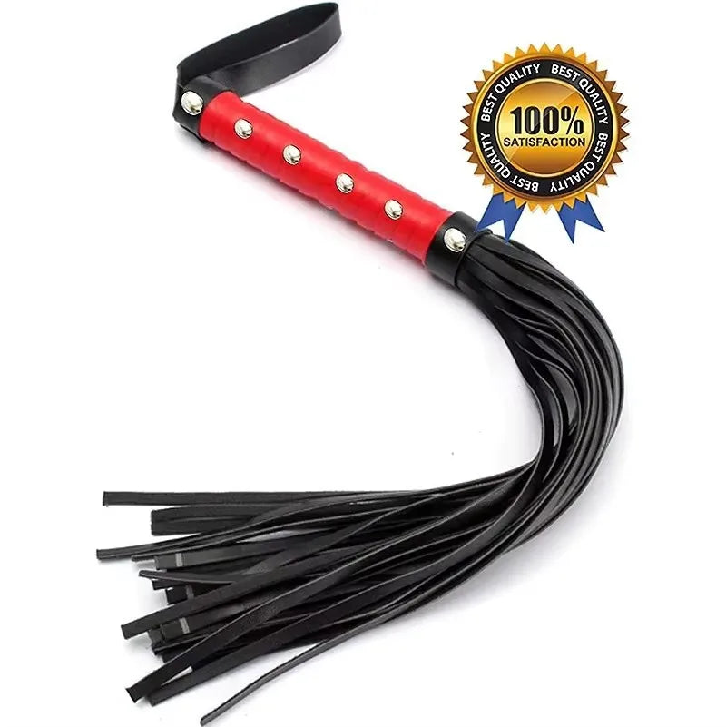 44cm PU Leather Equestrian Whip - Hand Woven - ProPawPet.com