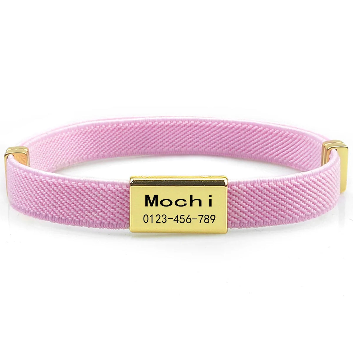 Customizable Cat Collar with Engraved Name Tag, Adjustable