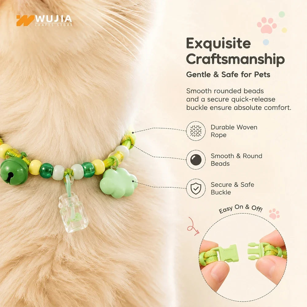 Cute Pet Beaded Necklace Cat Dog Collar - ProPawPet.com