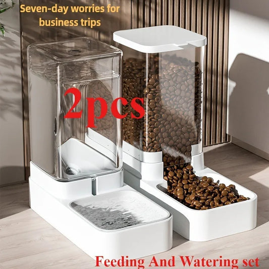 Pet Feeder and Water Dispenser Set, - ProPawPet.com