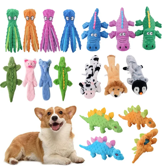 Pet Plush Toy Dog Sound Octopus Animal Shape - ProPawPet.com