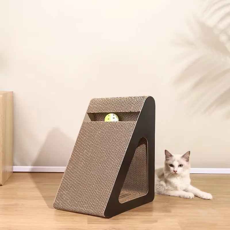 Sturdy Triangle Cardboard Scratcher for Cats - ProPawPet.com