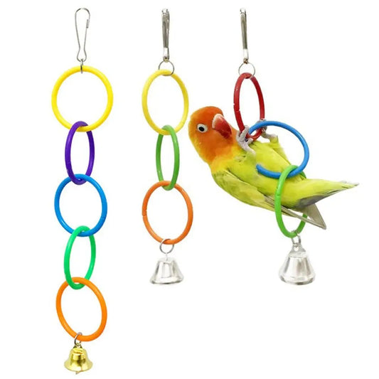 Plastic Bird Swing Toys Colorful With Bell - ProPawPet.com