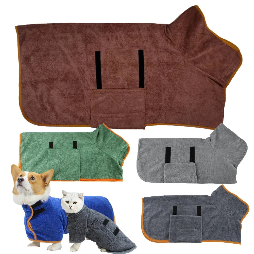 Dog Bathrobe Absorbent Pet Quick Drying Bath - ProPawPet.com