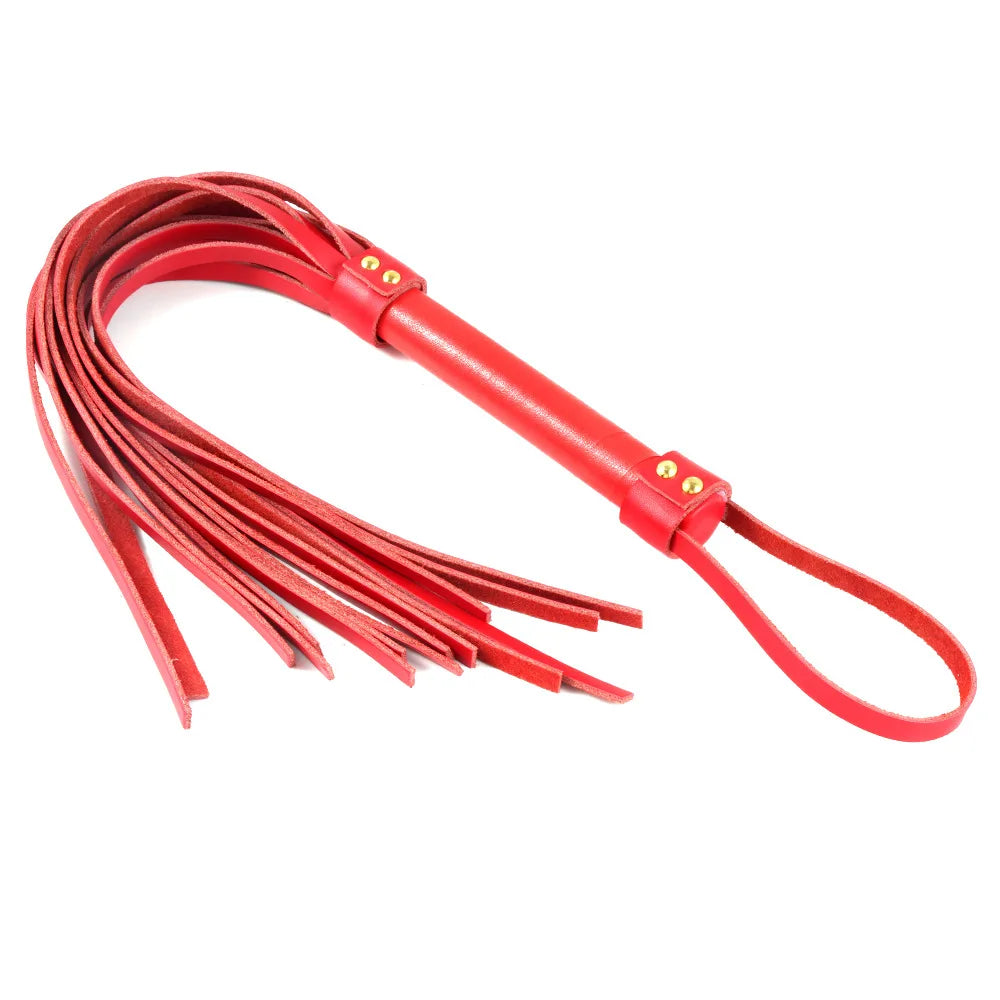 49.5cm Leather Punk Rivet Handle Horse Whip – Whips, Crops & Spurs