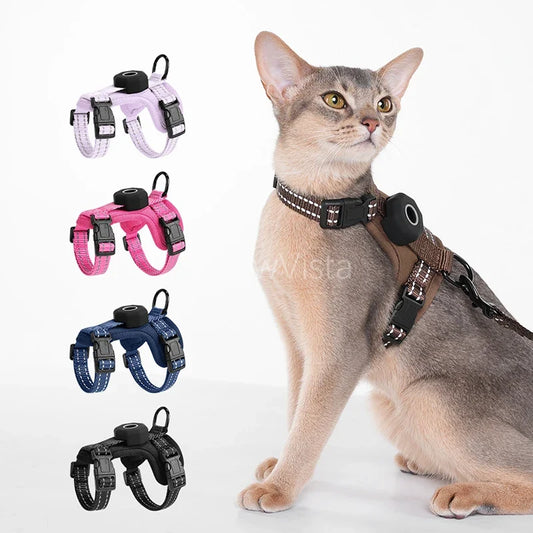 Escape-Proof Cat Harness with AirTag Holder - ProPawPet.com